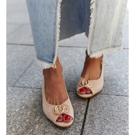 Warda leather insole sandals beige 1