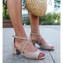 High heel sandals with Raniya leather insole grey 1 High heel sandals with Raniya leather insole grey 1