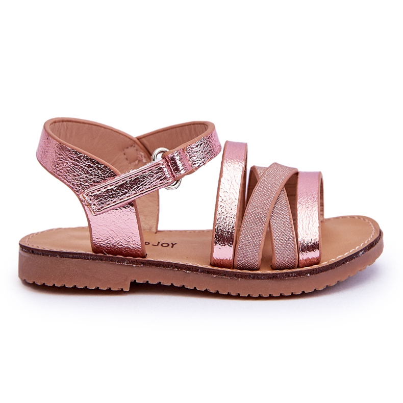 Children's sandals with pink stripes 4