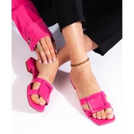 Classic pink elegant women's flip-flops 1