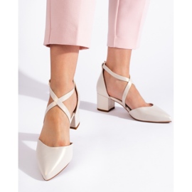 White women's pumps by Sergio Leone 2