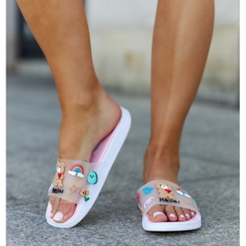 Pink slippers with a rubber upper Diaspa 2