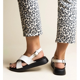 White Burnet platform sandals 1 White Burnet platform sandals 1