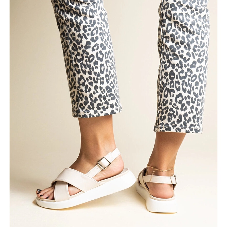 Beige Burnet platform sandals 1 Beige Burnet platform sandals 1