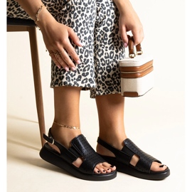 Black sandals with an openwork upper Imogne 2