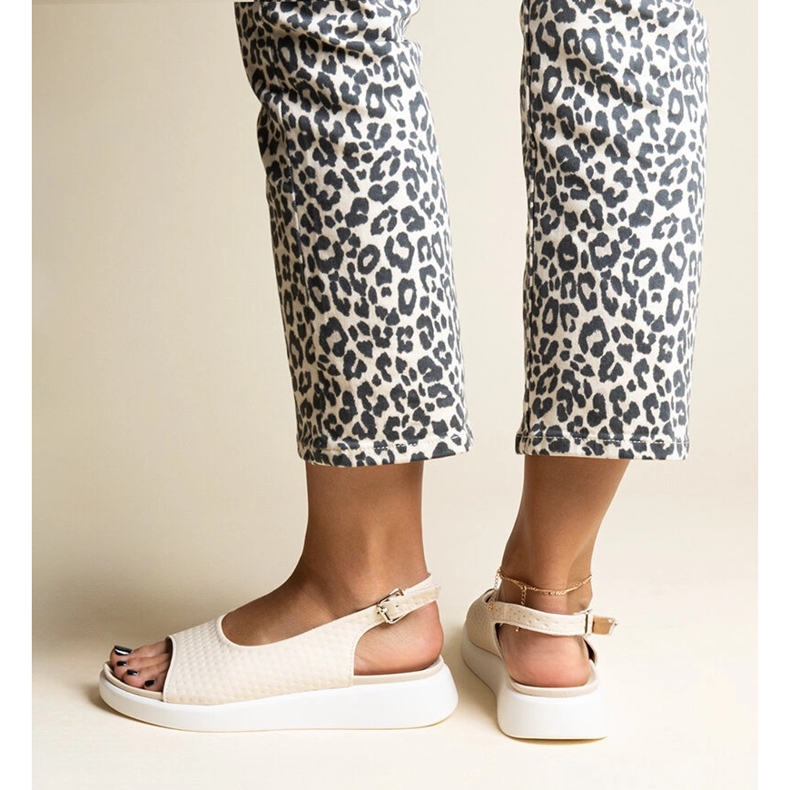 Beige sandals with a thick sole from Hamond 2 Beige sandals with a thick sole from Hamond 2