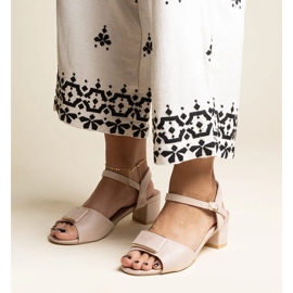 Beige low heel sandals from Frederica 1 Beige low heel sandals from Frederica 1