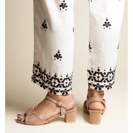 Dark beige low heel sandals from Frederica 2