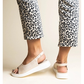 Gold slip-on sandals with Taylak shine golden 2