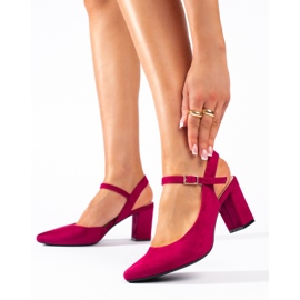 Pink suede women's pumps by Sergio Leone 1