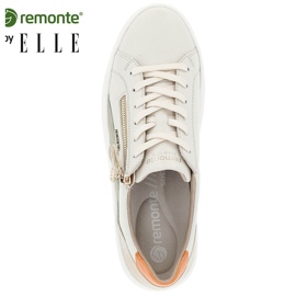 Leather comfortable women's sports shoes, beige Remonte D1C01-81 1