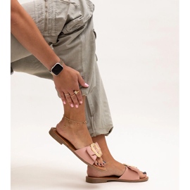 Pink flip-flops with a Limera buckle 1 Pink flip-flops with a Limera buckle 1