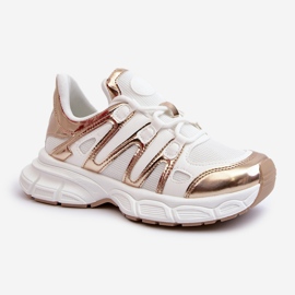 Women's Sneakers White and Gold Ahmani 1