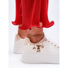 Women's Platform Sneakers With Pendants, White Tivissa 2