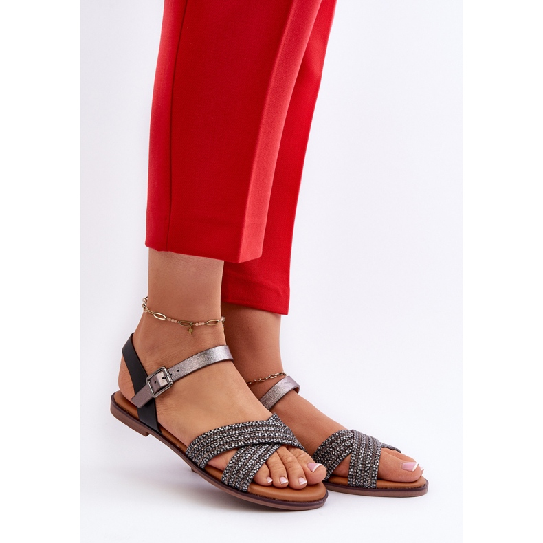 S.Barski MY923 Women's Flat Sandals Black 2 S.Barski MY923 Women's Flat Sandals Black 2