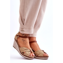 Women's sandals for beige wedges 8