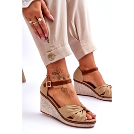 Women's sandals for beige wedges 7