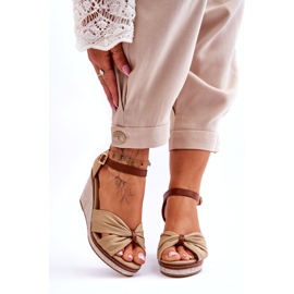 Women's sandals for beige wedges 1