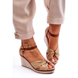 Women's sandals for beige wedges 3