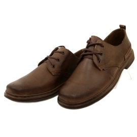 Polbut Men's leather shoes 191k brown 4