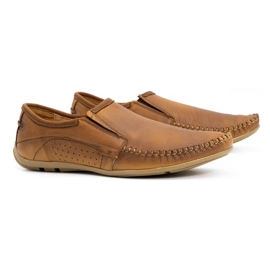 Olivier Men's leather loafers 4206 brown 1
