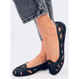 Meliski Chassa Black openwork ballet flats 2