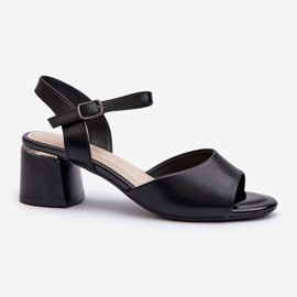 Women's Low-Heel Sandals Eco Leather Sergio Leone SK876 Black 1 Women's Low-Heel Sandals Eco Leather Sergio Leone SK876 Black 1