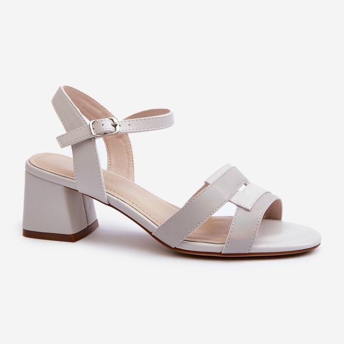 Women's High Heel Sandals Made of Eco Leather Sergio Leone SK894 Gray grey 1 Women's High Heel Sandals Made of Eco Leather Sergio Leone SK894 Gray grey 1