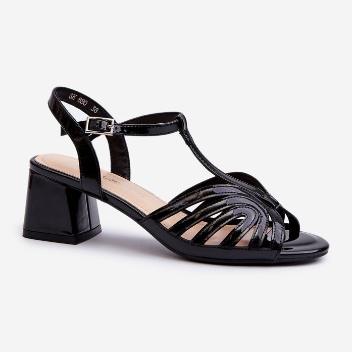 Patent Women's High Heel Sandals Sergio Leone SK880 Black 1 Patent Women's High Heel Sandals Sergio Leone SK880 Black 1
