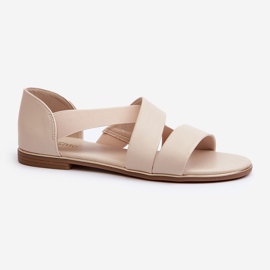 Beige Puglia Leather Sandals with Welt 1