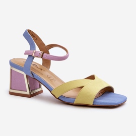 S.Barski Pastel Women's High Heel Sandals D&amp;A CR482 Yellow 1