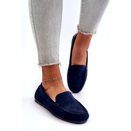Evento Women's Suede Moccasins Navy Blue Ranica 4 Evento Women's Suede Moccasins Navy Blue Ranica 4