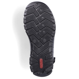 Rieker 26770-00 men's comfortable black built-in sandals 1