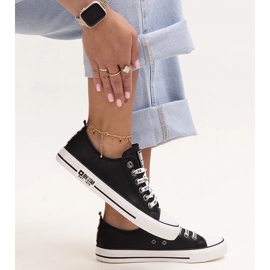 Black eco leather sneakers Big Star KK274096 1