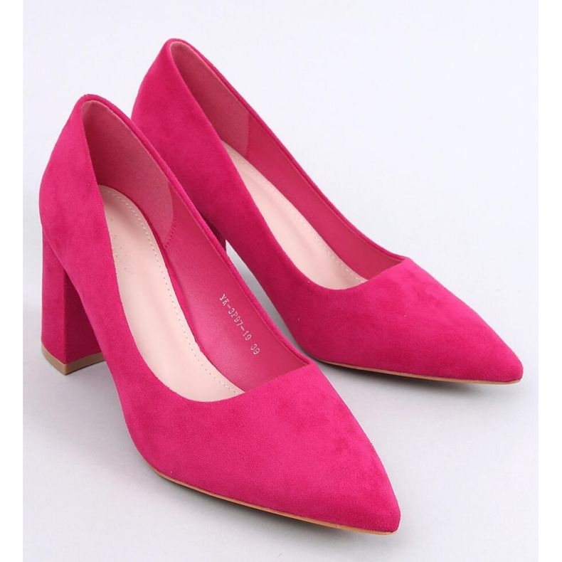Clairay Fuchsia wide-heeled pumps pink 1