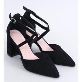 Thoiss Black cross-strap pumps 1