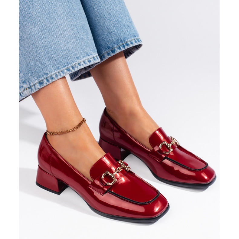 Sergio Leone Ladies' red patent moccasins 1