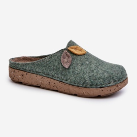 Inblu Women's Felt Slippers ED000013 Green 1