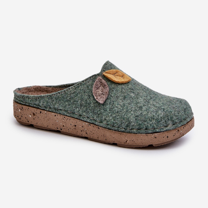Inblu Women's Felt Slippers ED000013 Green 1