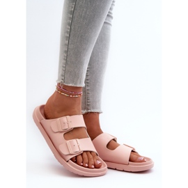 Women's Light Foam Flip-Flops With Buckles Big Star NN274A753 Pink 2