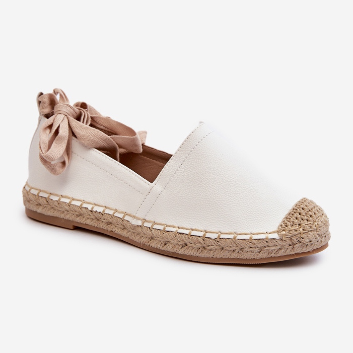 Tied Eco Leather Espadrilles White Ismanne 1 Tied Eco Leather Espadrilles White Ismanne 1