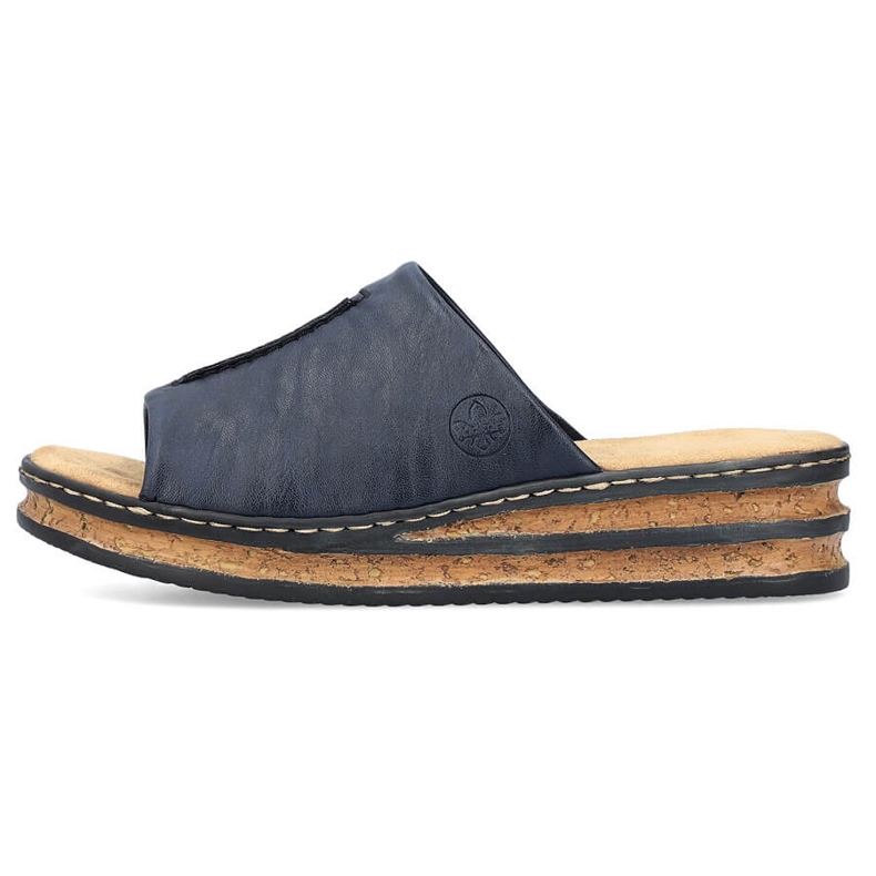 Comfortable women's wedge sandals, navy blue, Rieker 62905-14 2 Comfortable women's wedge sandals, navy blue, Rieker 62905-14 2