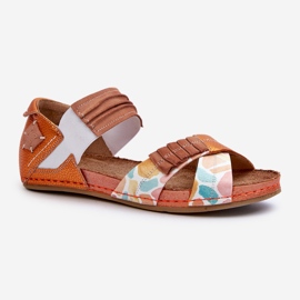 Leather Sandals With Welt Maciejka 03375-26 Orange 1