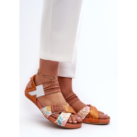Leather Sandals With Welt Maciejka 03375-26 Orange 2