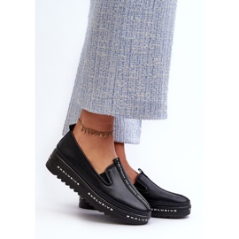 Women's Leather Shoes on the S.Barski LR260 Platform, Black 2
