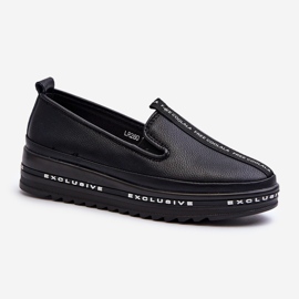 Women's Leather Shoes on the S.Barski LR260 Platform, Black 1