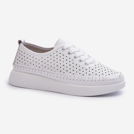 Leather Sneakers on the S.Barski Platform LR278 White 1