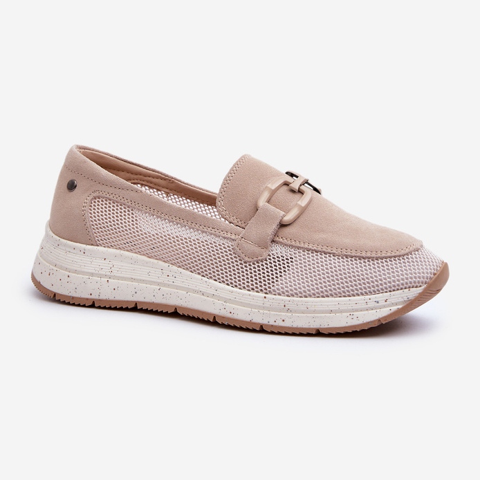 S.Barski Women's Suede Moccasins D&A TW210 Beige 1 S.Barski Women's Suede Moccasins D&A TW210 Beige 1