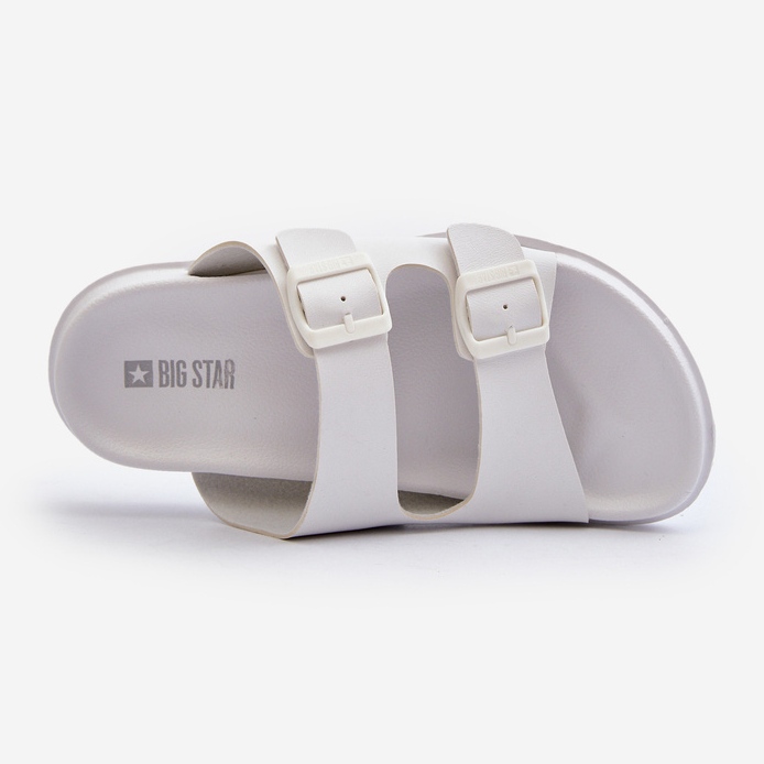 Light Men's Flip-Flops With Buckles Big Star NN174594 White 1 Light Men's Flip-Flops With Buckles Big Star NN174594 White 1