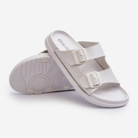 Light Men's Flip-Flops With Buckles Big Star NN174594 White 2 Light Men's Flip-Flops With Buckles Big Star NN174594 White 2